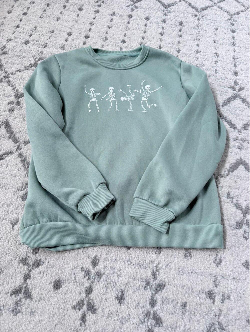 SHEIN sage green graphic sweatshirt